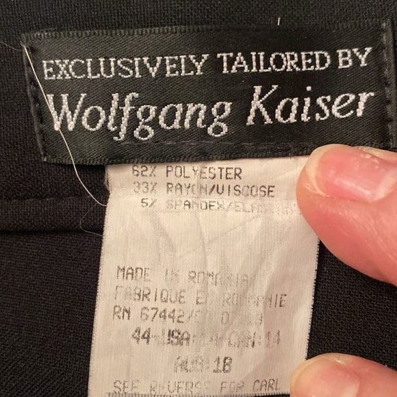 Wolfgang Kaiser dress slacks in black hidden front button - Picture 3 of 4